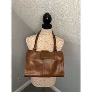 EUC Patricia Nash Heritage Rienzo Leather Satchel Tan Shoulder Bag NICE!